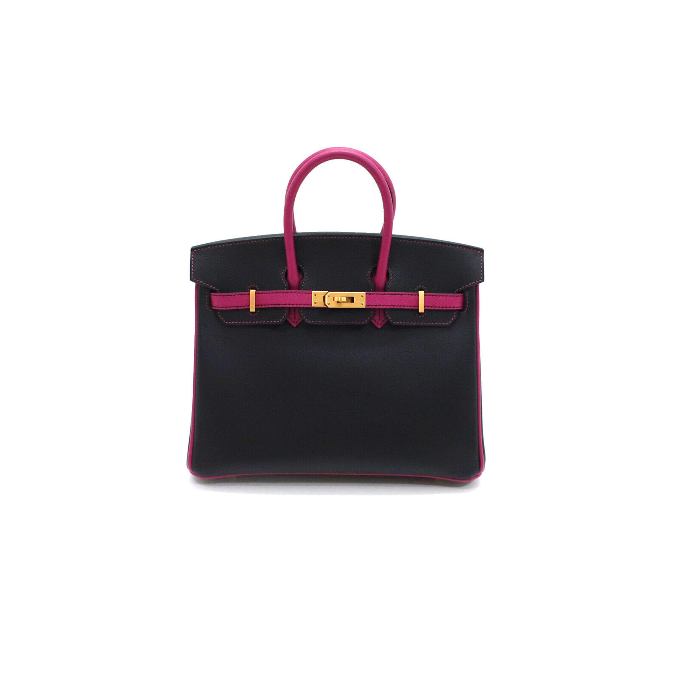 H**me5 BIRKIN 30 EPSOM BLACK AND ROSE RED GOLD BUCKLE H028369CK19 (30*23*15cm) Master Quality